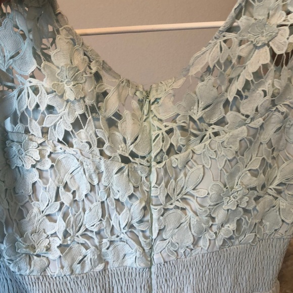 Light Teal Chiffon Dress - Picture 5 of 12